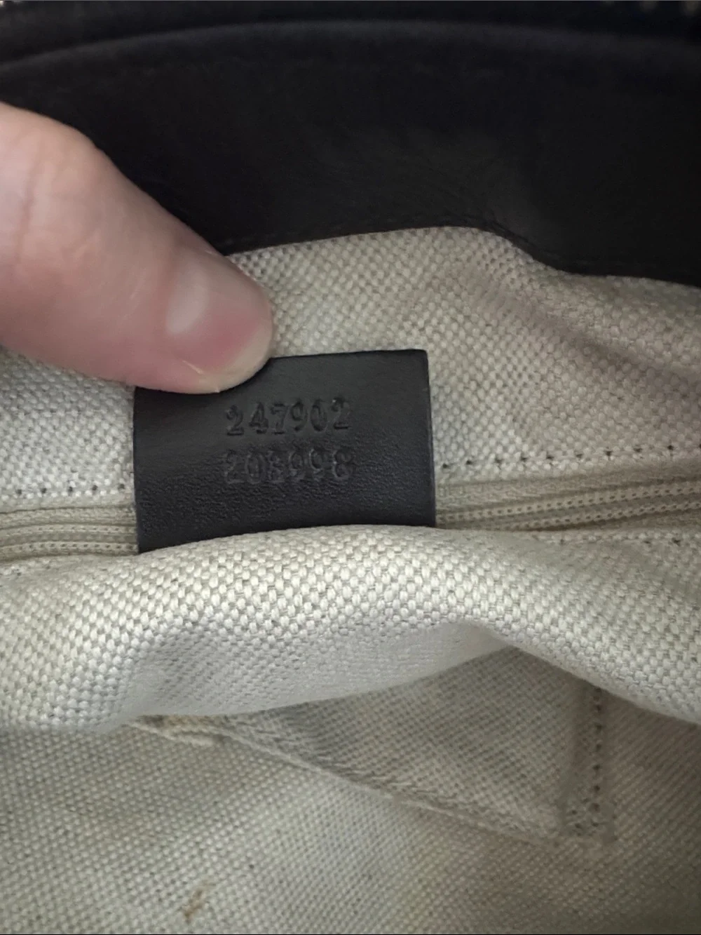 Gucci Beige Brown GG Canvas Satchel with Dark Brown Leather Trim